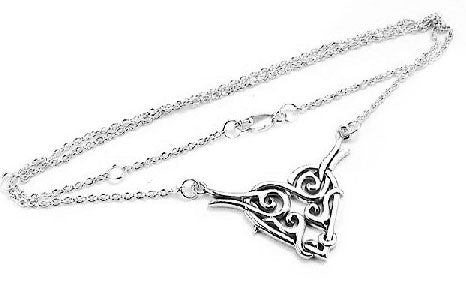 Sterling Silver Tribal Celtic Knot Love Heart Necklace - Silver Insanity
