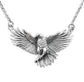 Detailed Sterling Silver Native American Indian Large Eagle Necklace 18" - Silver Insanity