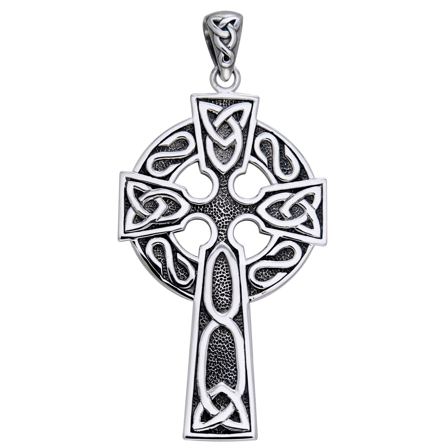 Large 2" Sterling Silver Celtic Knot Cross Pendant - Silver Insanity