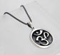 OM Aum Hindu Yoga Symbol Antiqued Sterling Silver Medallion Pendant 18" Necklace - Silver Insanity