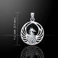 Azurite Winged Phoenix Sterling Silver Pendant Necklace - Silver Insanity