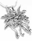 Sterling Silver Amy Brown Vines Fairy Faerie Pendant with 18" Necklace - Silver Insanity