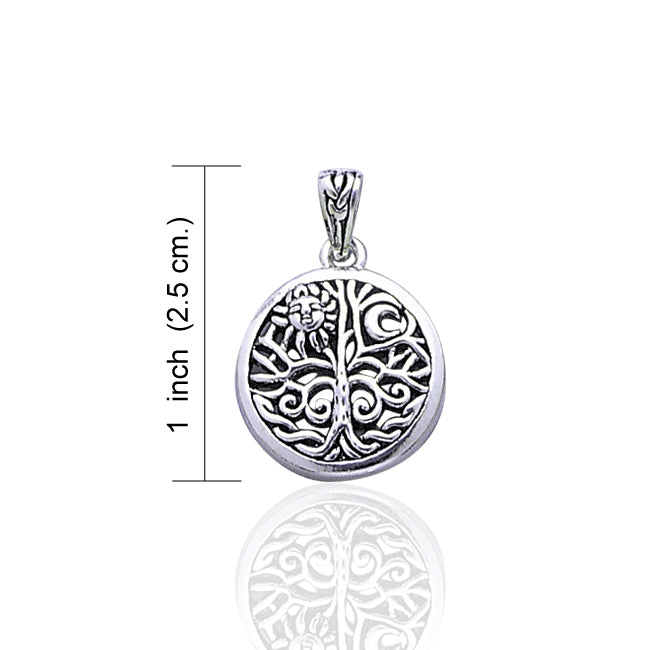 Celtic Tree of Life Art Sterling Silver Pendant & Chain 18" Necklace - Silver Insanity