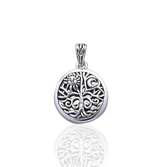 Celtic Tree of Life Art Sterling Silver Pendant & Chain 18" Necklace - Silver Insanity