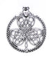 Celtic Knot Irish Shamrock Clover Claddagh Sterling Silver Pendant 19" Necklace - Silver Insanity