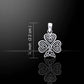 Celtic Knot Irish Shamrock 3-Leaf Clover Sterling Silver Pendant 18" Necklace - Silver Insanity