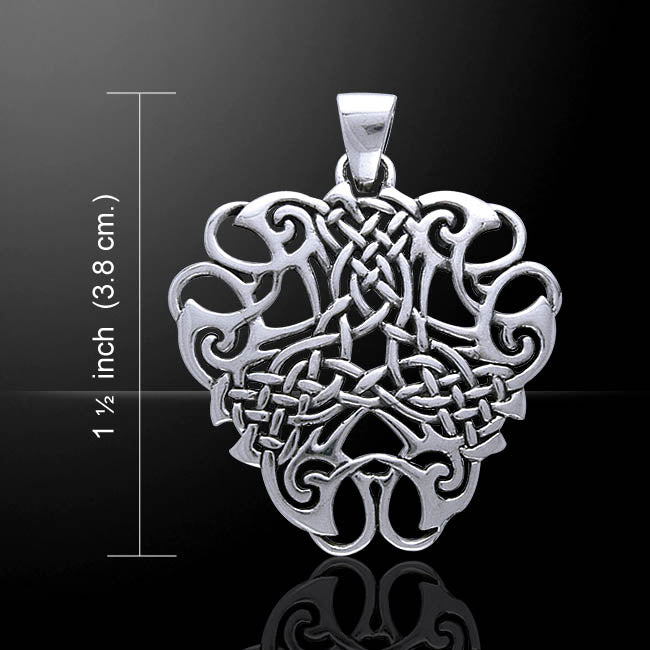 Thread of Life - Large Celtic Knot Sterling Silver Pendant, 18" Chain Necklace - Silver Insanity