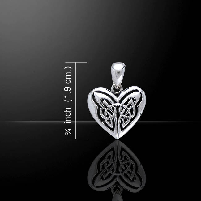 Celtic Knot Celtic Knot Eternal Heart Sterling Silver Pendant 18" Chain Necklace - Silver Insanity