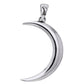 Large Crescent Moon - Lunar Magic Sterling Silver Pendant - Silver Insanity