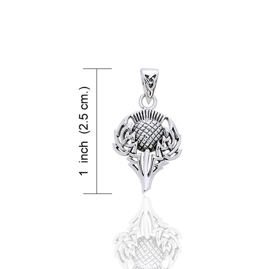 Celtic Spirit of Alba Thistle Sterling Silver Pendant - Silver Insanity