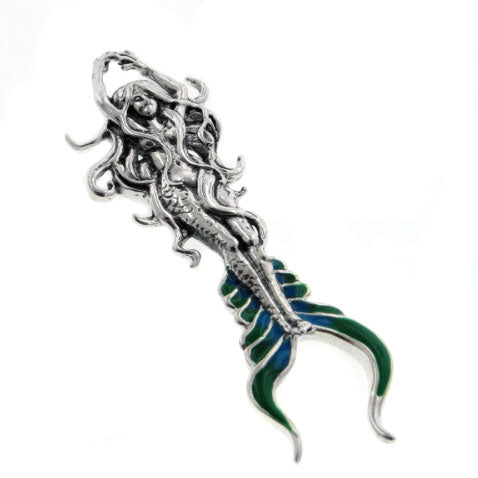 Sea Mermaid of Atlantis Sterling Silver Slide Pendant by Selina Fenech - Silver Insanity