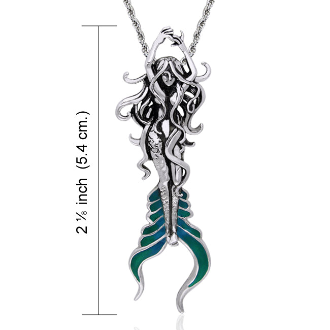 Sea Mermaid of Atlantis Sterling Silver Slide Pendant by Selina Fenech - Silver Insanity