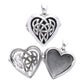 Large Celtic Knot Heart Aromatherapy Locket Sterling Silver Pendant - Silver Insanity