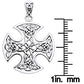 Still Center Celtic Knot Cross Sterling Silver Pendant by Courtney Davis - Silver Insanity