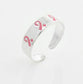 Sterling Silver Breast Cancer Awareness Pink Ribbon Toe Ring - Silver Insanity