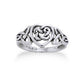 Sterling Silver Celtic Trinity Knot Heart Ring - Silver Insanity