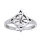 Northstar Quaternary Celtic Shield Knot Sterling Silver Ring - Silver Insanity