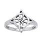 Northstar Quaternary Celtic Shield Knot Sterling Silver Ring - Silver Insanity