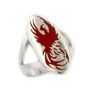 Rising Phoenix from Ashes Sterling Silver Ring - Silver Insanity