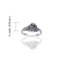 Small Sterling Silver Detailed Rose Flower Ring - Silver Insanity
