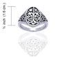 Celtic Trinity Knot Tree of Life with Sun and Moon Sterling Silver Ring - Silver Insanity