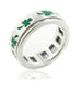 Sterling Silver Irish Shamrock Clover Spin Ring - Silver Insanity