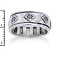 North Star - Sterling Silver Celtic Knot Symbol Meditation Spin Ring - Silver Insanity