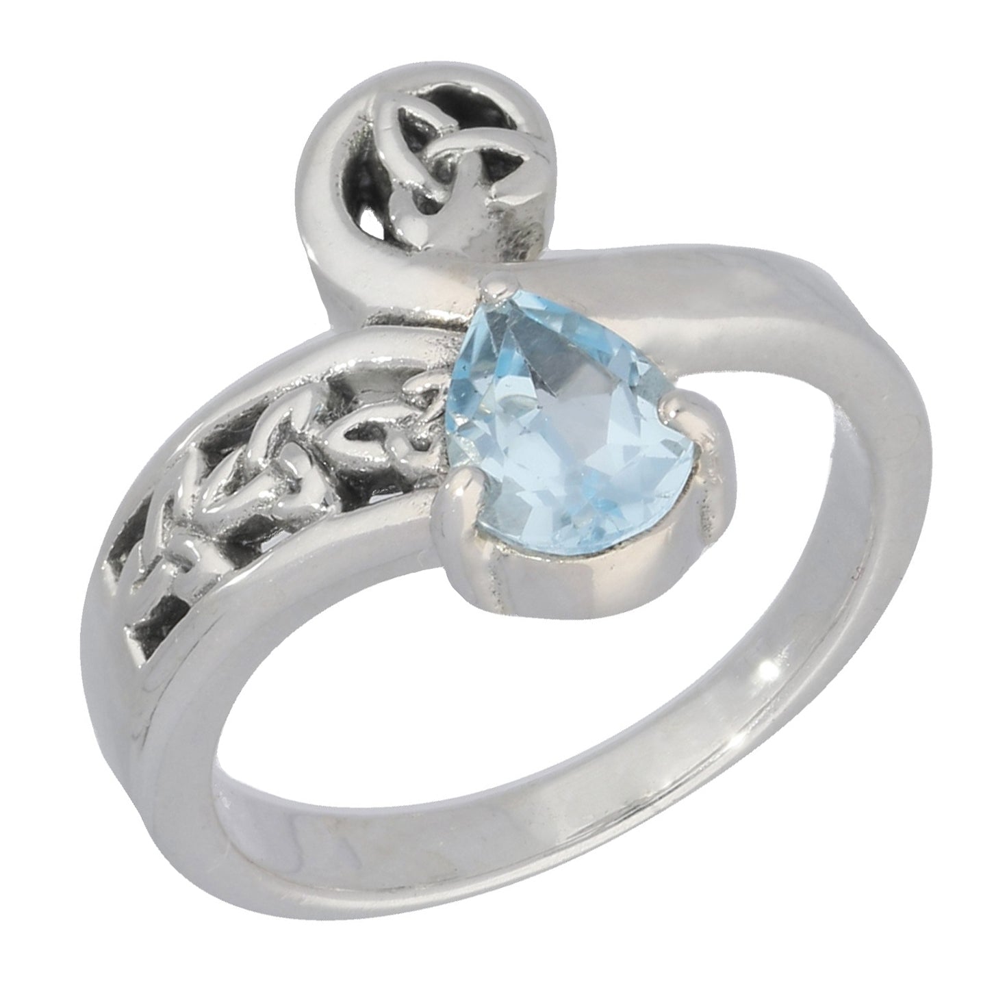 6mm Round Swiss Blue Topaz 925 Sterling Silver Celtic Knot Women Stud Mother S Day Gift Earrings 6mm Round Swiss Blue Topaz 925 Sterling Silver Celtic Knot Women Stud Mother S Day Gift Earrings