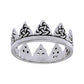 Celtic Crown Triquetra Knots Sterling Silver Ring - Silver Insanity