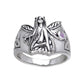 Sterling Silver Celtic Knot Fairy Amethyst Ring - Silver Insanity