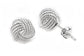 Small Classy Love Knot Post Stud Sterling Silver Earrings - Silver Insanity