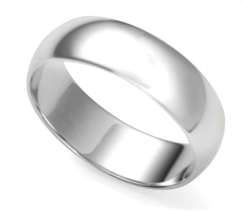 Solid Sterling Silver 7mm Wedding Band Ring - Silver Insanity