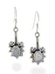 Sterling Silver Victorian Style Genuine Rainbow Moonstone Earrings - Silver Insanity