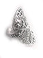 Sterling Silver Large Wide Floral Marcasite Ring - Silver Insanity