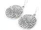 Large Round Disc Celtic Knot Sterling Silver Earrings - Silver Insanity