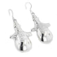 Large Sterling Silver Christmas Snowman Hook Earrings - Silver Insanity