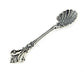 New Ornate or Fancy Seashell Sterling Silver Salt Spoon - Silver Insanity