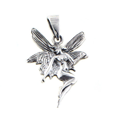 Sterling Silver Cute Fairy or Pixie Charm Pendant - Silver Insanity