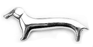 Long Sterling Silver Dachshund Weiner Dog Pin Brooch - Silver Insanity